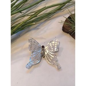 RARE Signed Judith Leiber Butterfly Brooch Clip